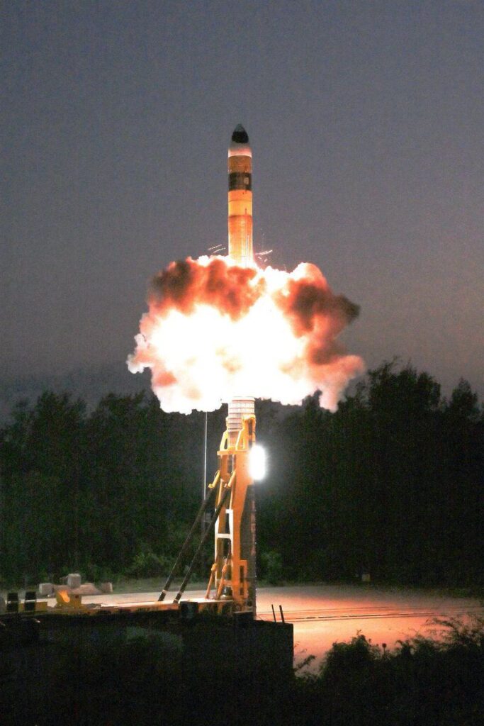 Advanced Agni missile with MIRV tested successfully by India. 1 Advanced Agni missile with MIRV tested successfully by India.